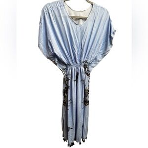 NEW! AFRICAN ZEBRA Print Dress Women’s XS Handmade Angel Sleeves Colorful